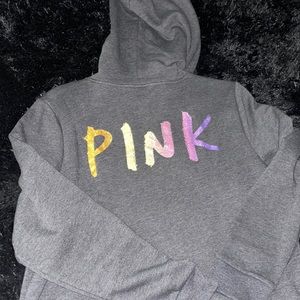 Zip up pink coat